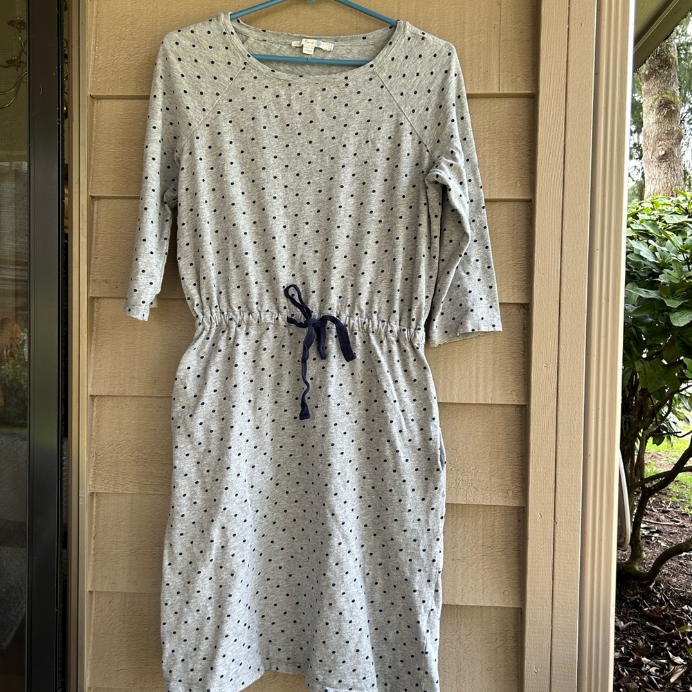 Boden dress cotton side pockets drawstring waist. Sz 8